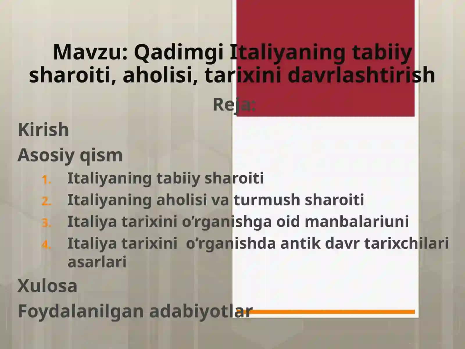 Qadimgi Italiyaning tabiiy sharoiti, aholisi, tarixi 2