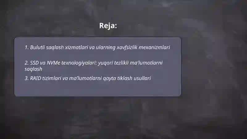Bulutli saqlash xizmatlari va ularning xavfsizlik mexanizmlari 2