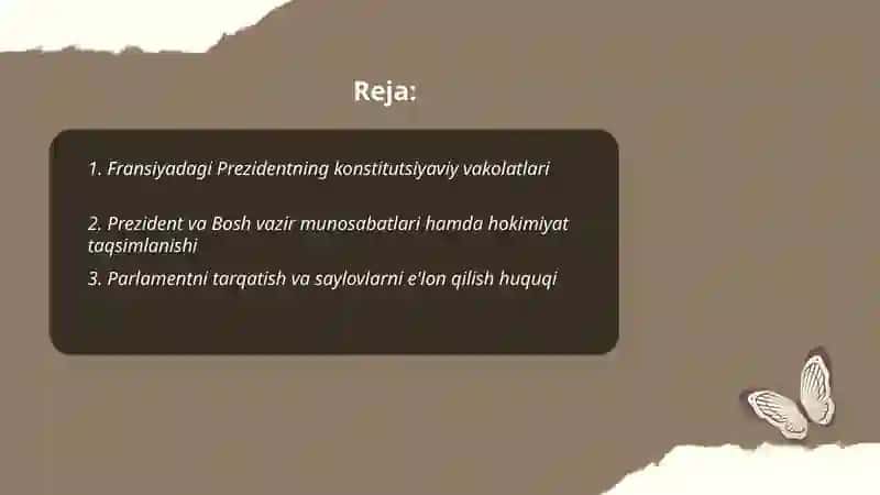 Fransiyadagi Bosh shtatlarning faoliyati 2