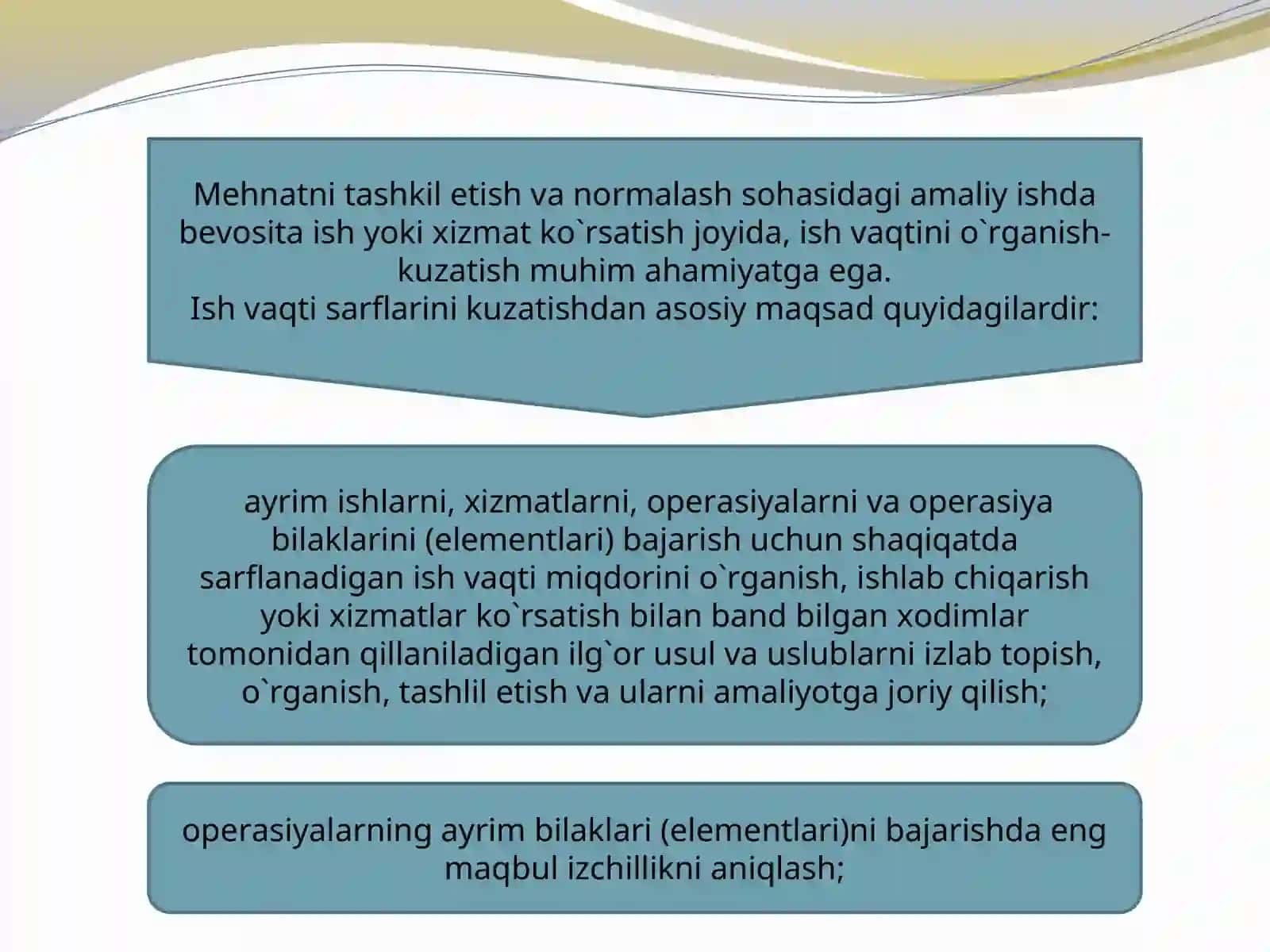 Ishvaqtini o'rganish vazifalari va ahamiyati 2