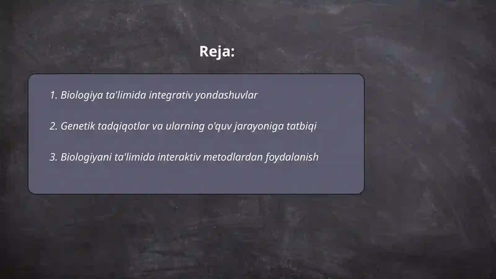 Biologiya fanlarini oʻqitish metodikasining dolzarb muammolari va zamonaviy yondashuvlari 2