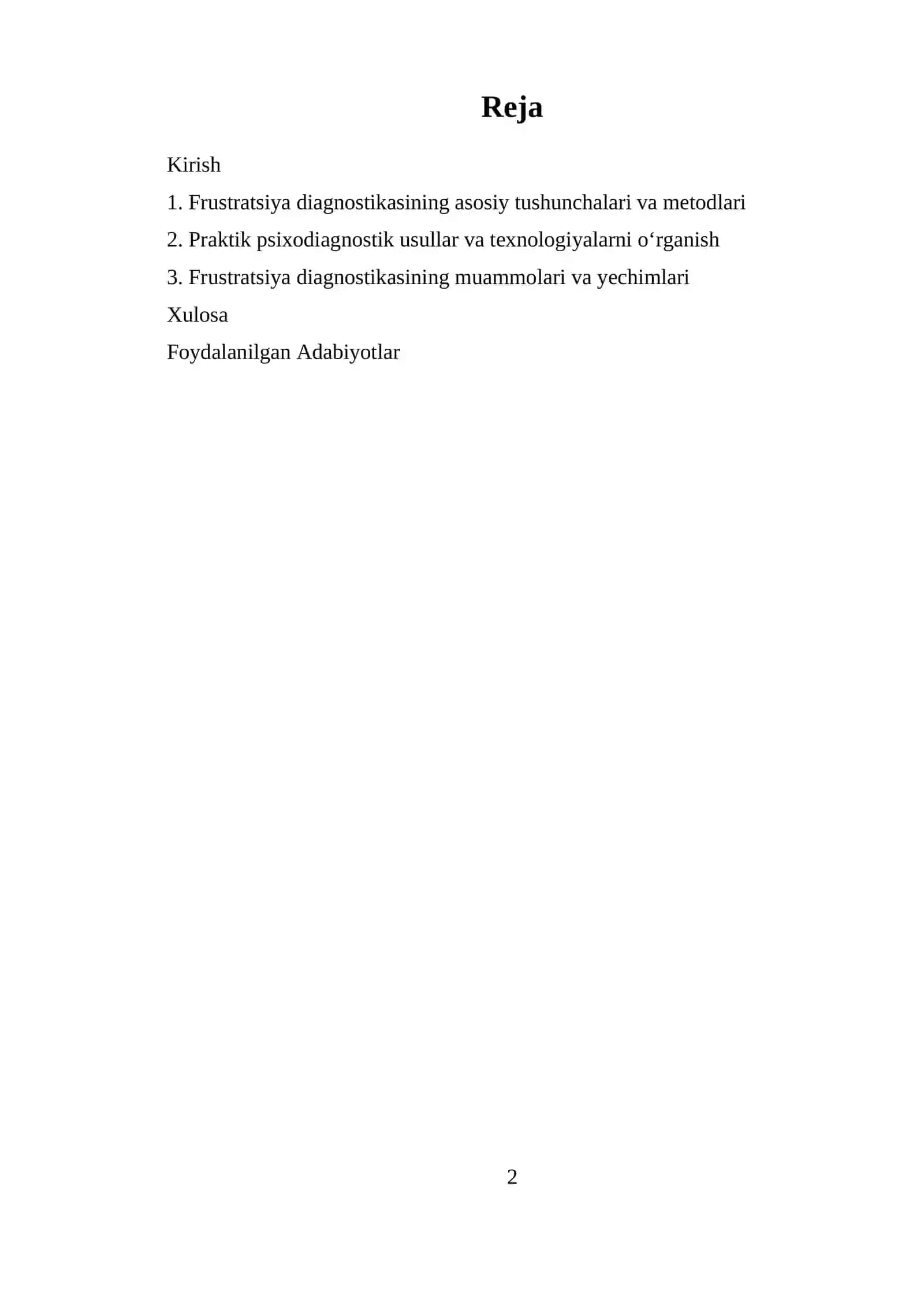 Frustratsiya Diagnostikasi 2
