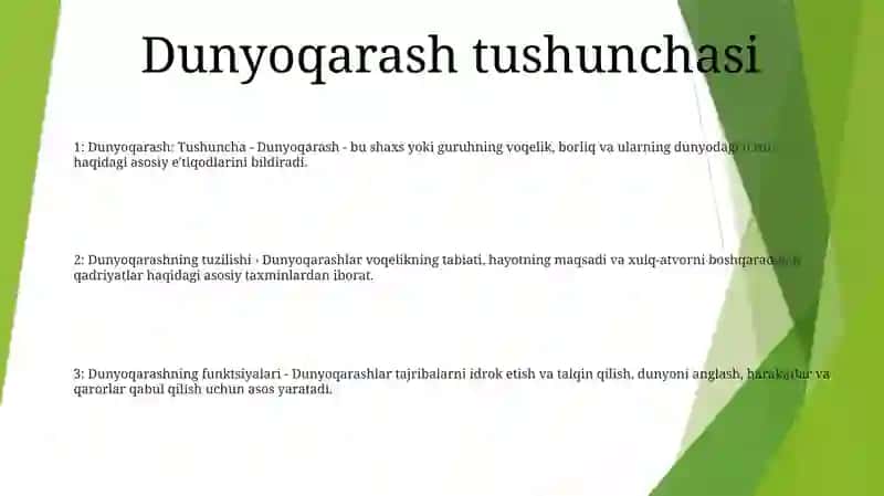 Dunyoqarashning Mohiyati, Tuzilishi Va Asosiy Funksiyalari 2