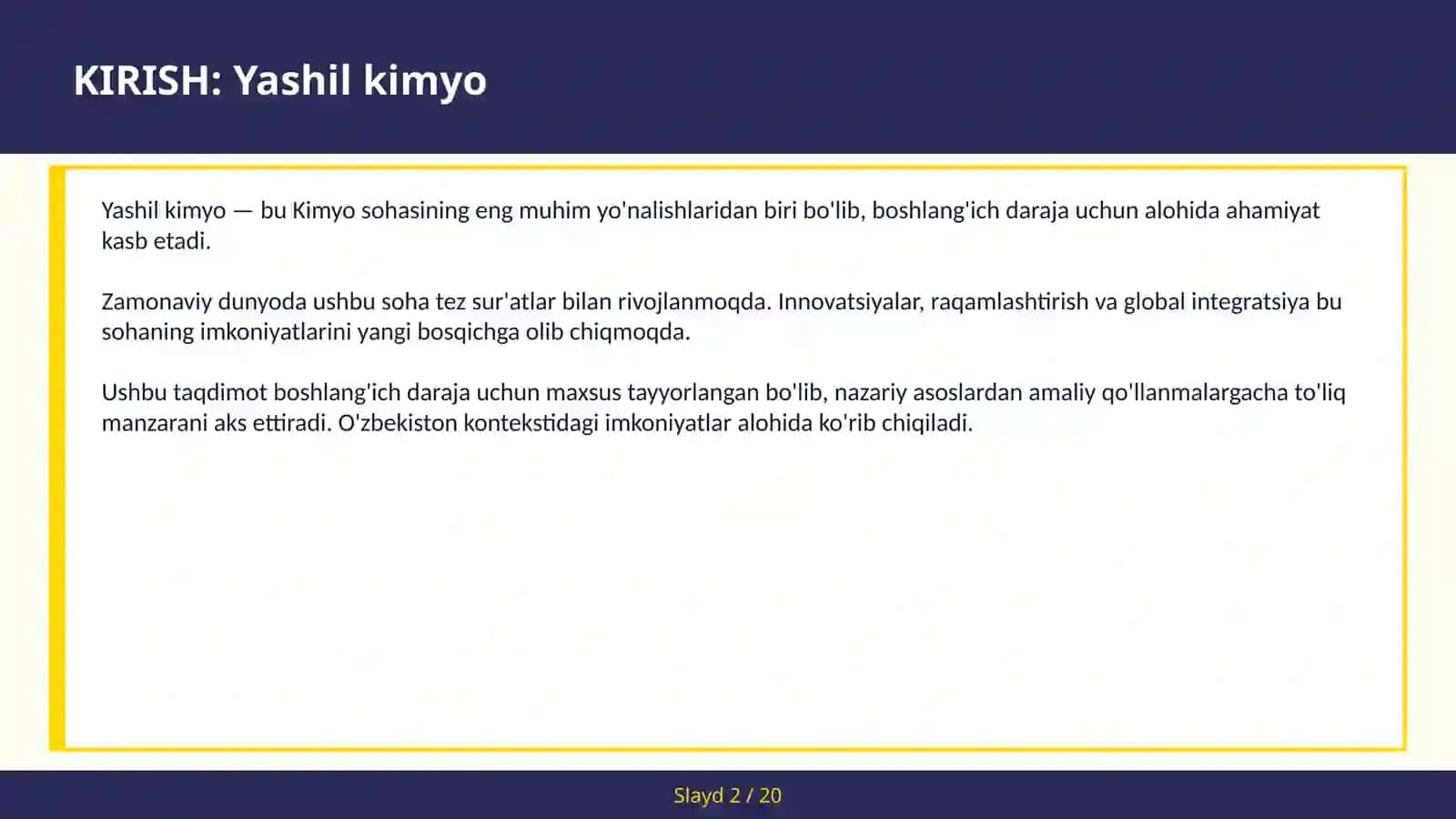 YASHIL KIMYO 2