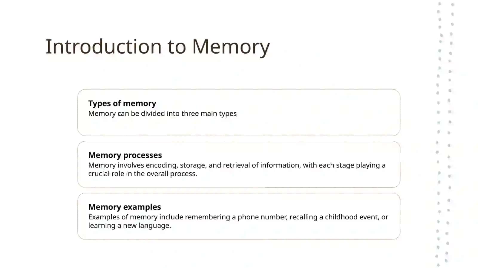 Stages of memory 2
