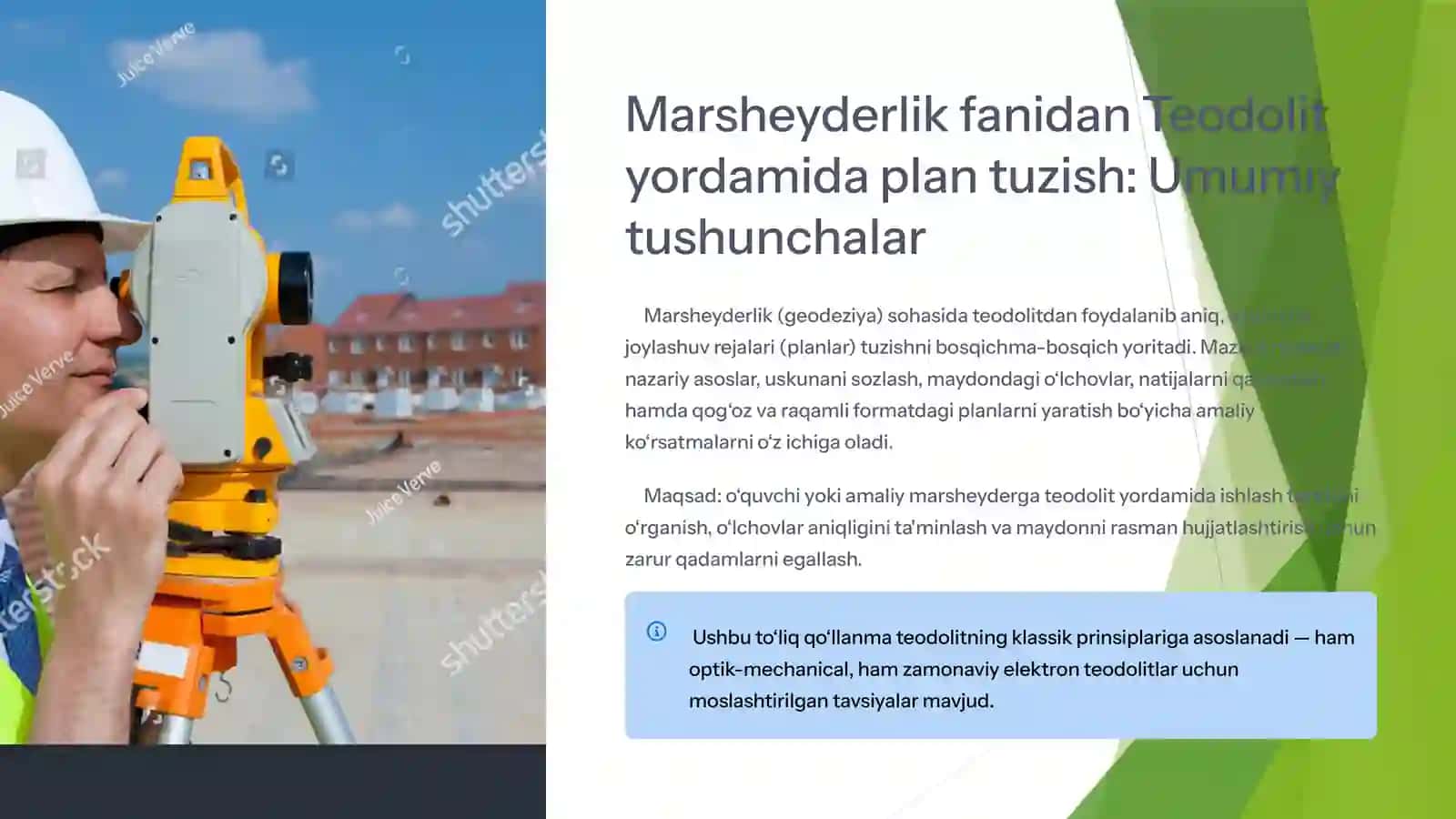 Teodolit yordamida plan tuzish 2