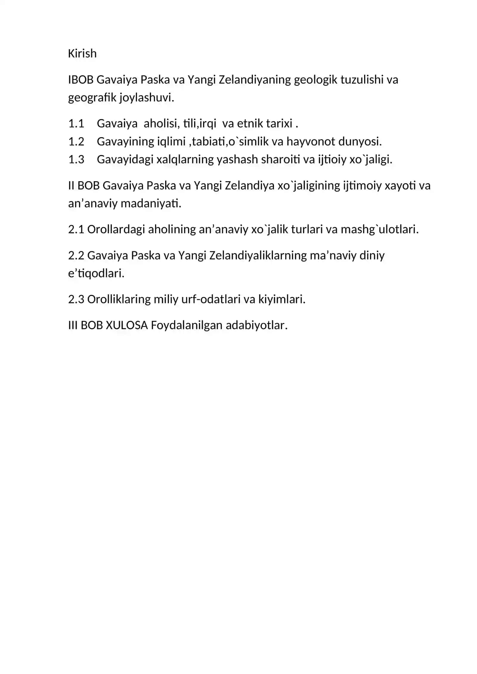 Gavaiya, Pasxa va Yangi Zelandiya orollari aholisi etnologiyasi 2