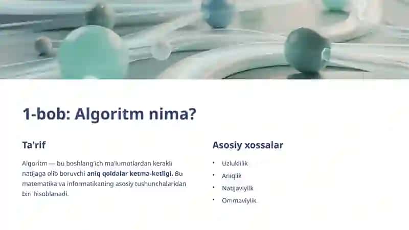 Chiziqli Algoritm: Asosiy Tushunchalar va Amaliy Misollar 2