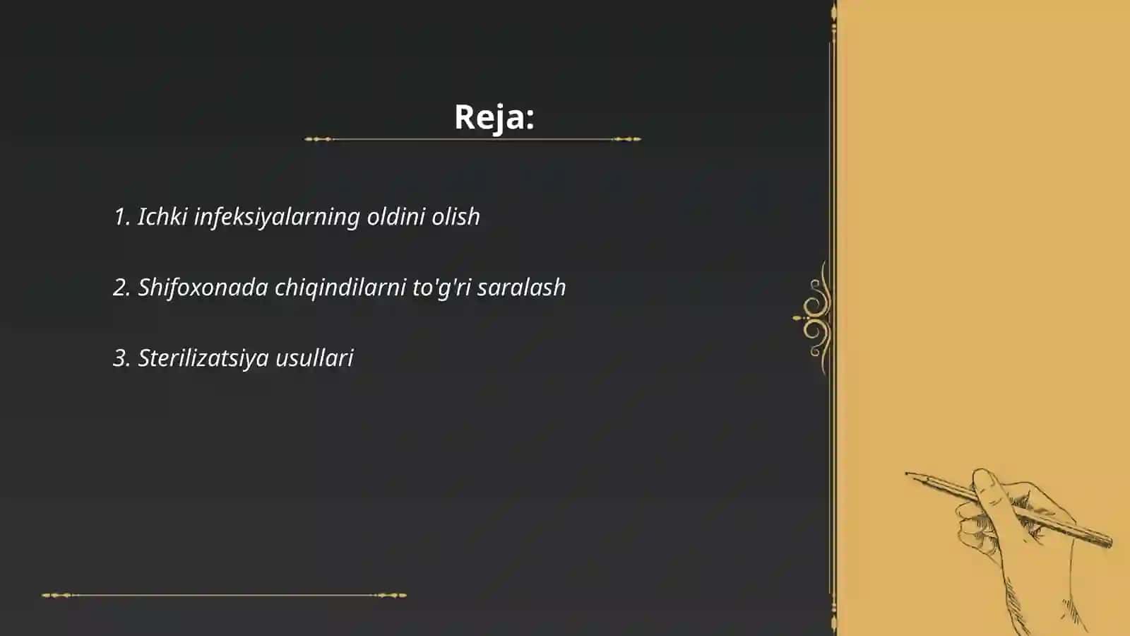 Ichki infeksiyalarning oldini olish 2
