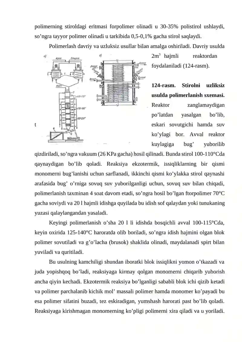 POLISTIROL ISHLAB CHIQARISH TЕХNOLOGIYASI 2