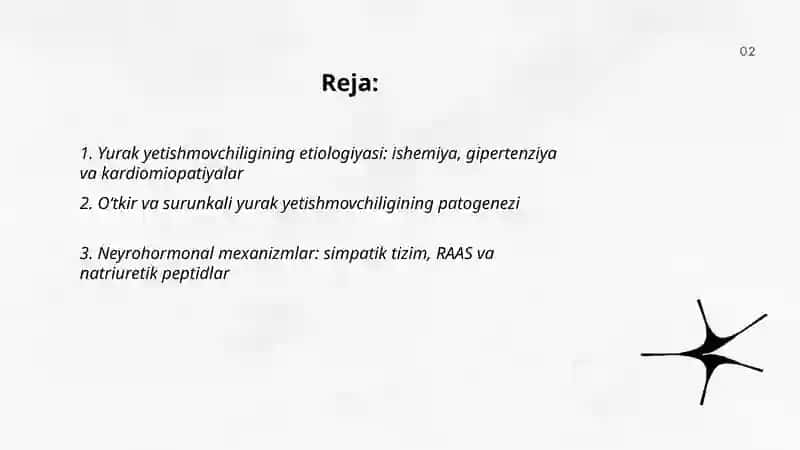 Yurak yetishmovchiligi etiologiyasi patogenezi klinikasi va davolash standartlari 2