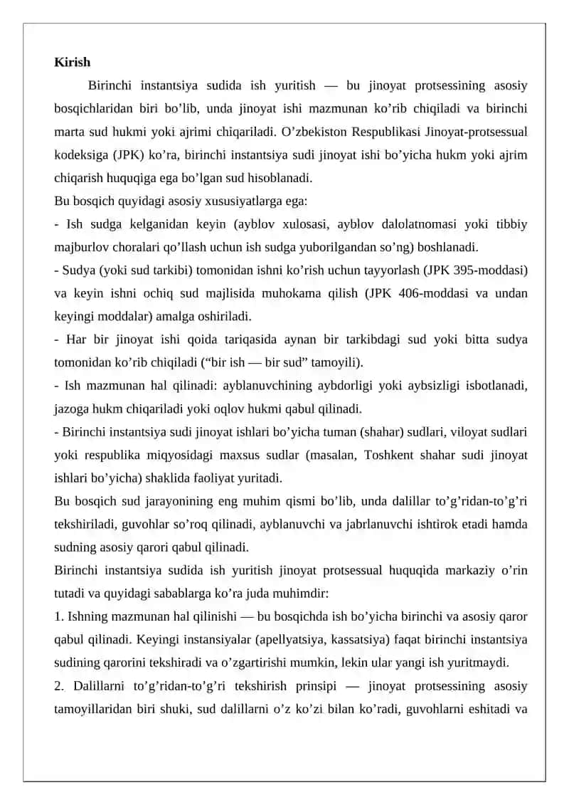 Birinchi instantsiya sudida ish yuritish 2