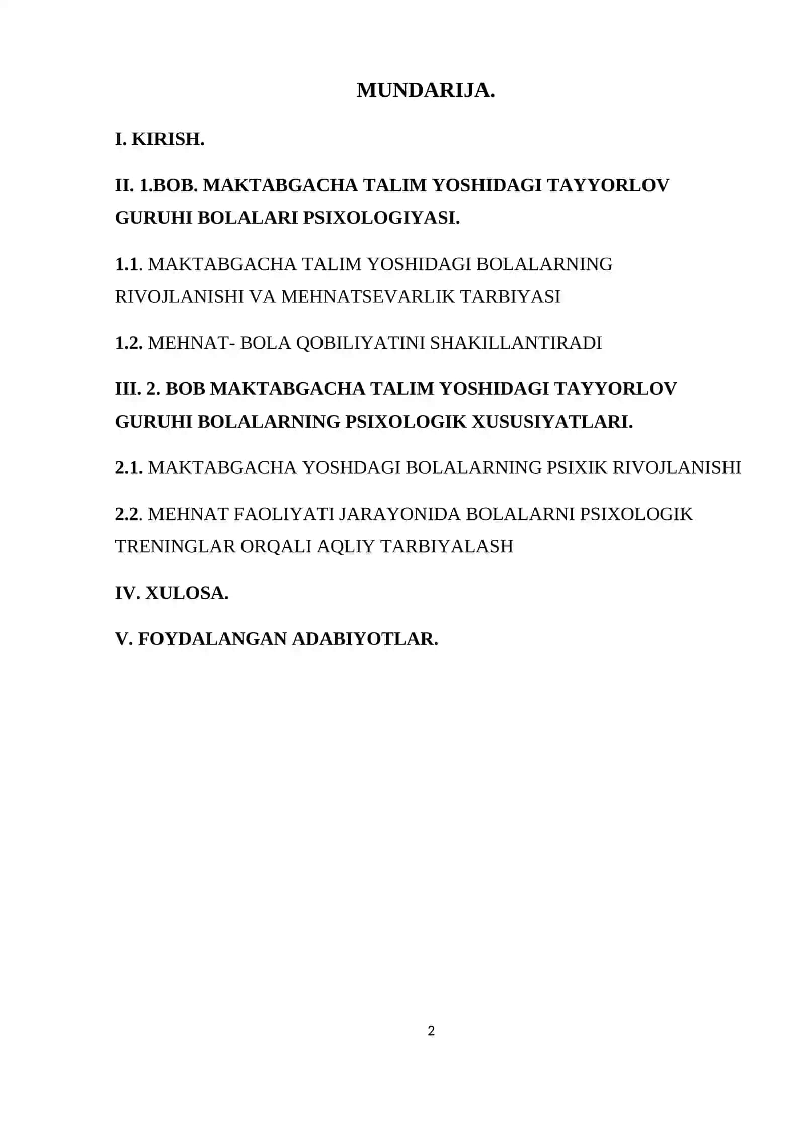 Maktabgacha ta`lim muassasalarida tayyorlov guruhi bolalarining aqliy rivojlanishida psixologik tren 2