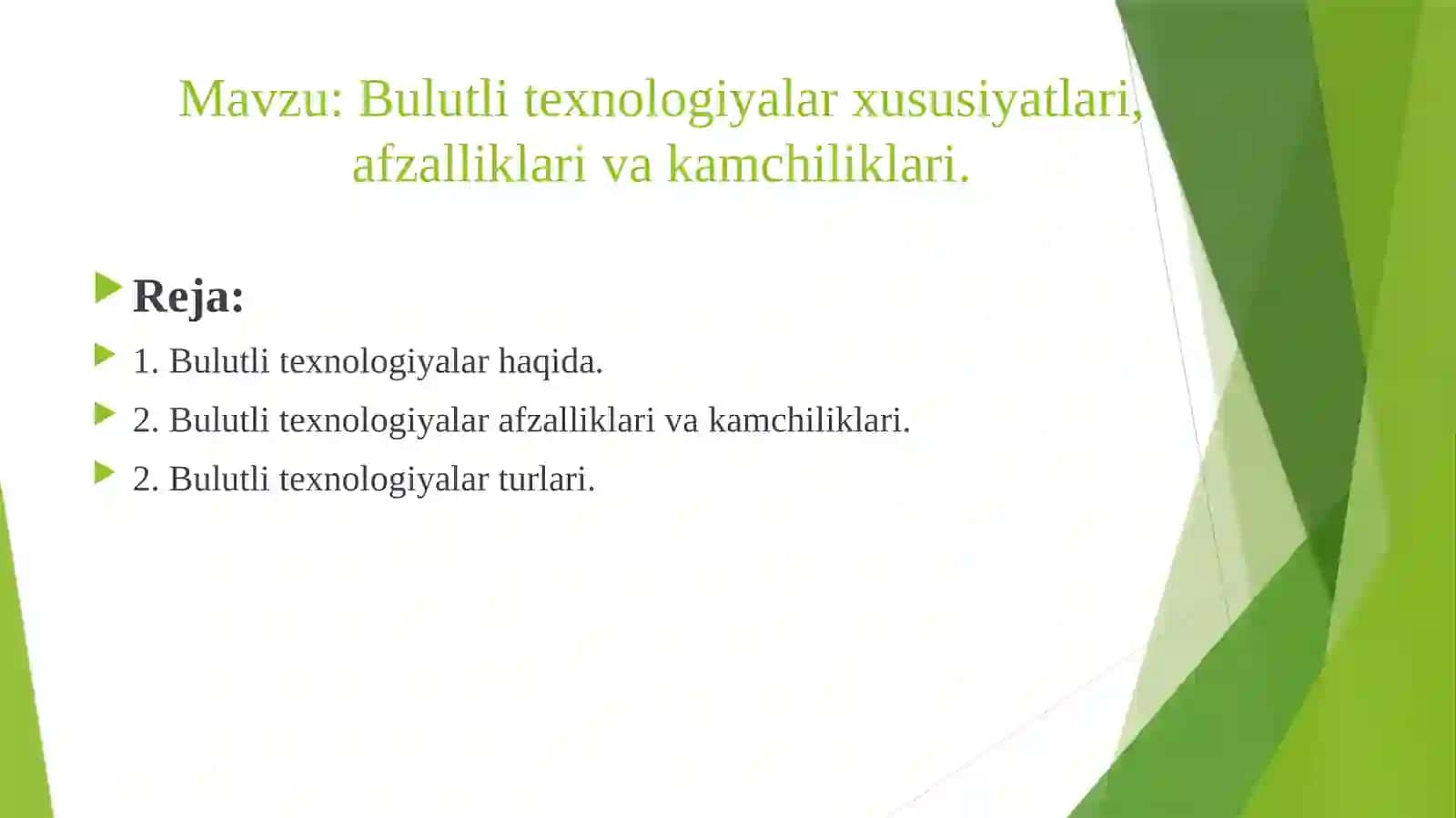 “INFORMATIKA VA RAQAMLI TEXNOLOGIYALAR” FANIDAN MUSTAQIL ISHI 2
