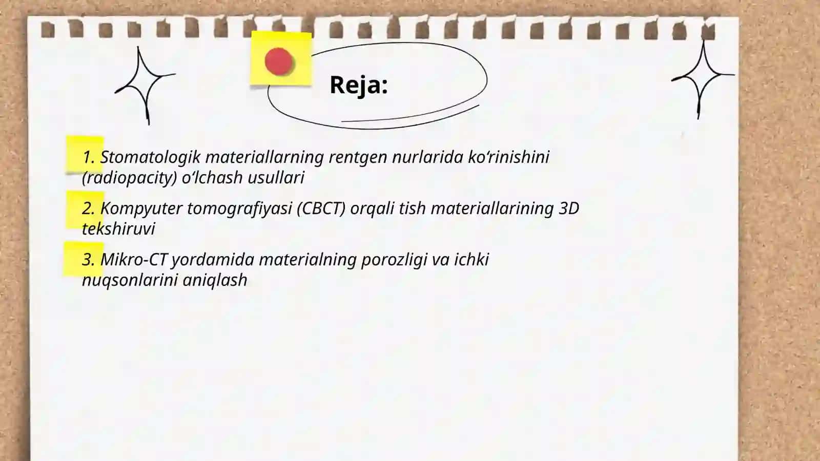 Stomatologik materiallarni tekshirishning radiatsion usullar 2