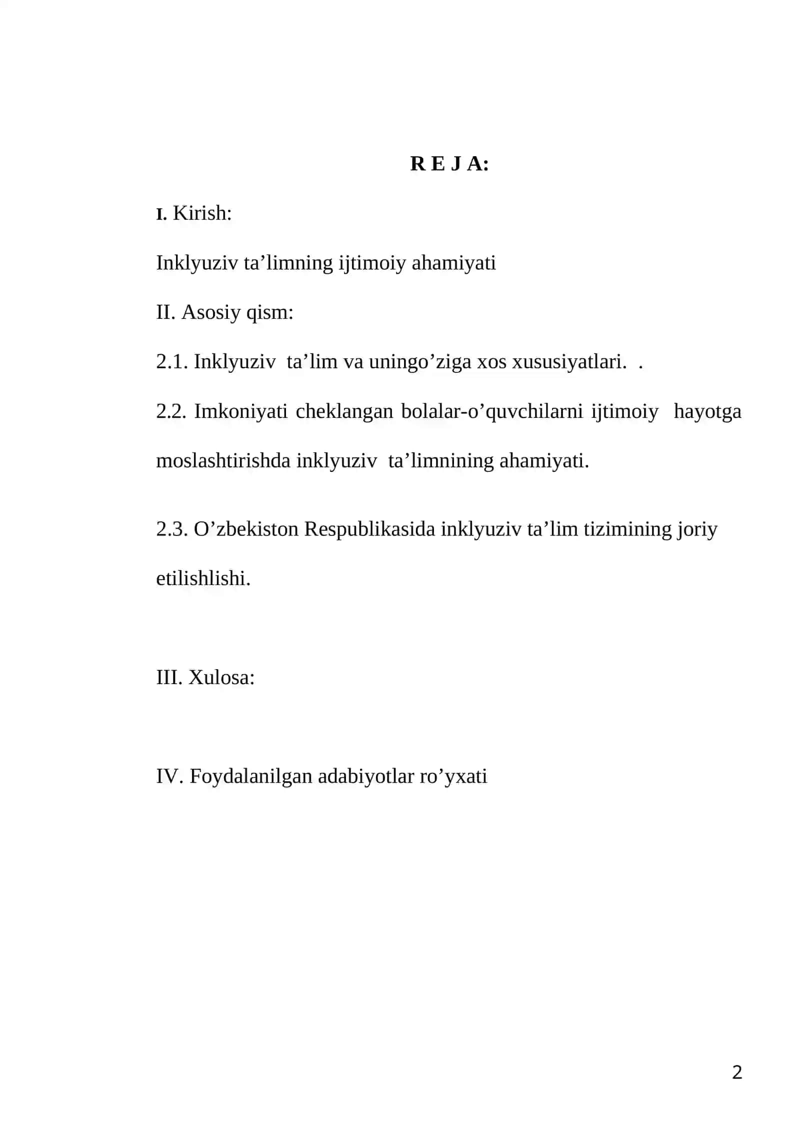 INKLYUZIV VA INTEGRASION TA’LIM MOHIYATI 2