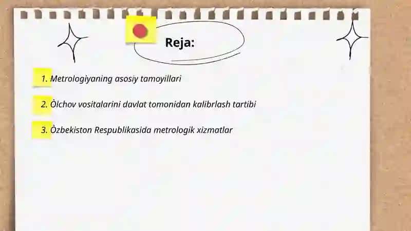 Metrologiya va standartlashtirish fanidan taqdimot 2