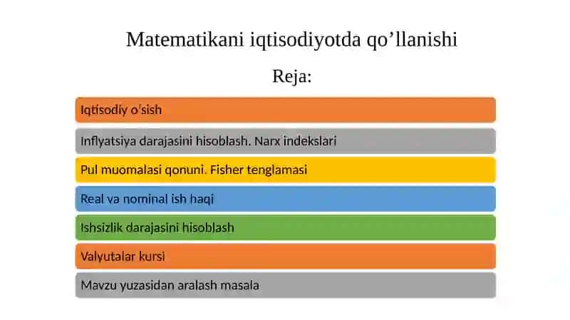 Iqtisodchilar uchun matematika 2