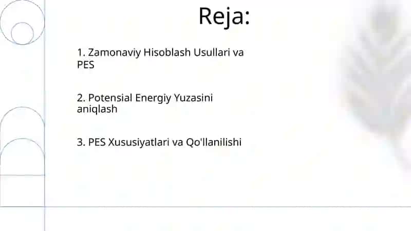Hozirgi zamon kimyosi tuzilish nazariyasida potensial energiya sirtining roʻli 2