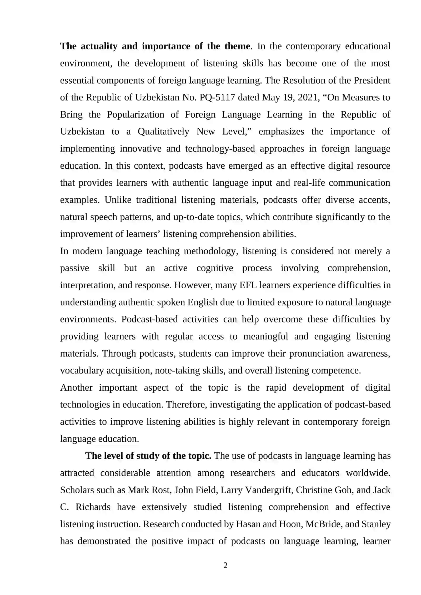 The Use of Drama and Creative Arts Activities in Teaching English as a Foreign Language 2