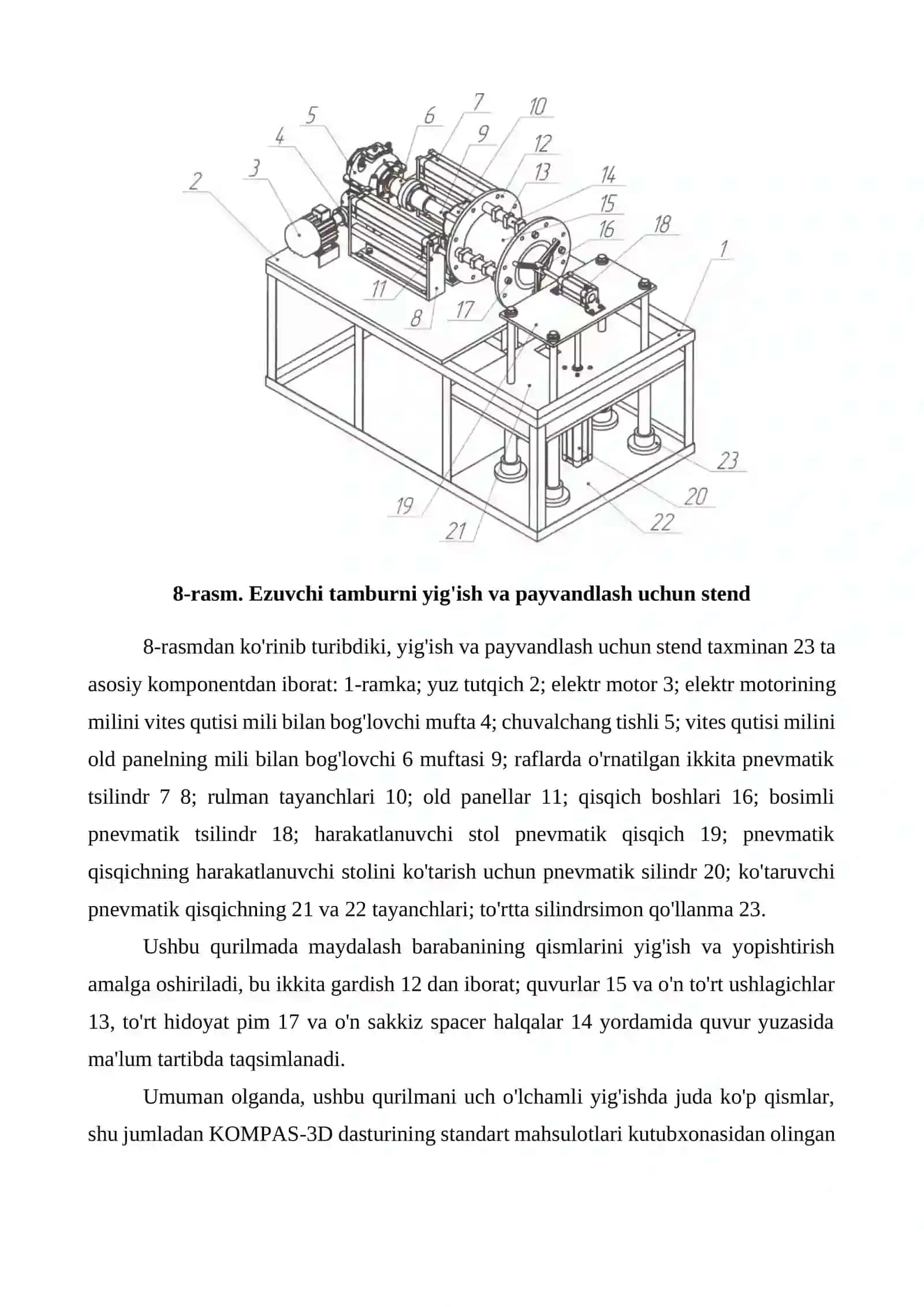 Grafik dastur ( AutoCAD, KOMPAS 3D, SOLIDWORKS) yordamida detalning umumiy ko’rinishi shakllantirish va ikki o’lchamli ko’rinishlarini keltirib chiqarish 2