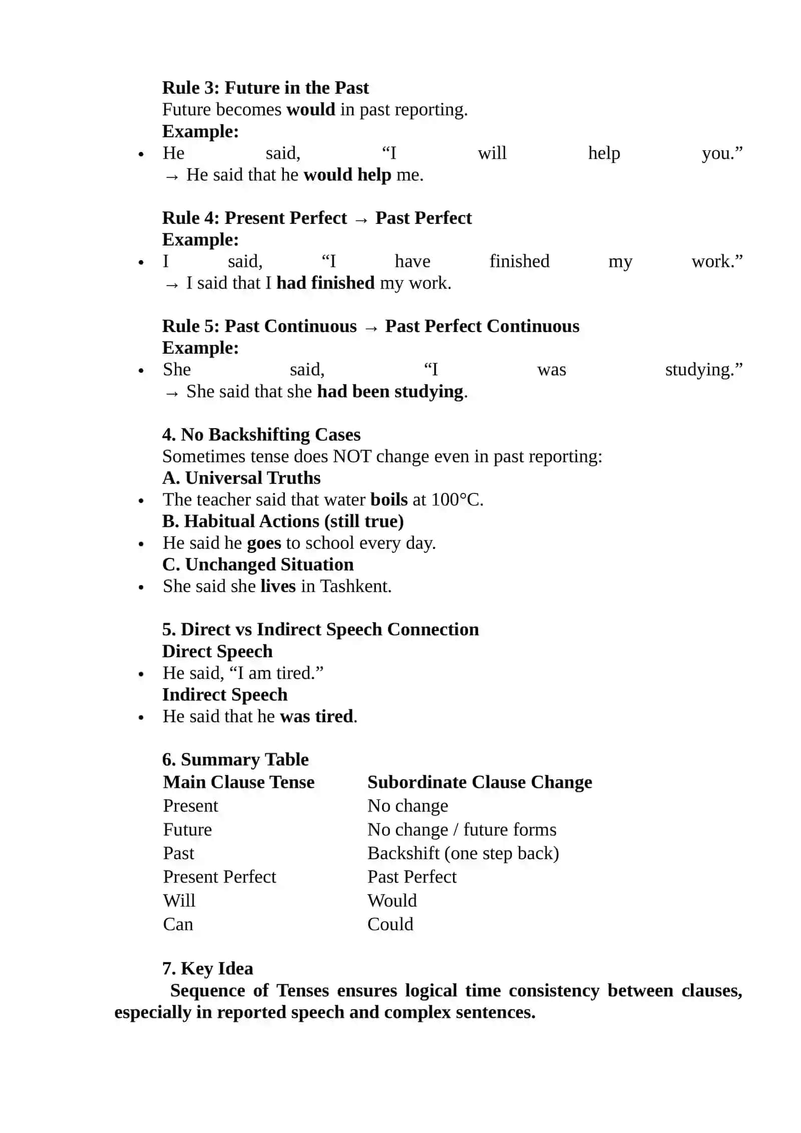 Sequence of Tenses 2