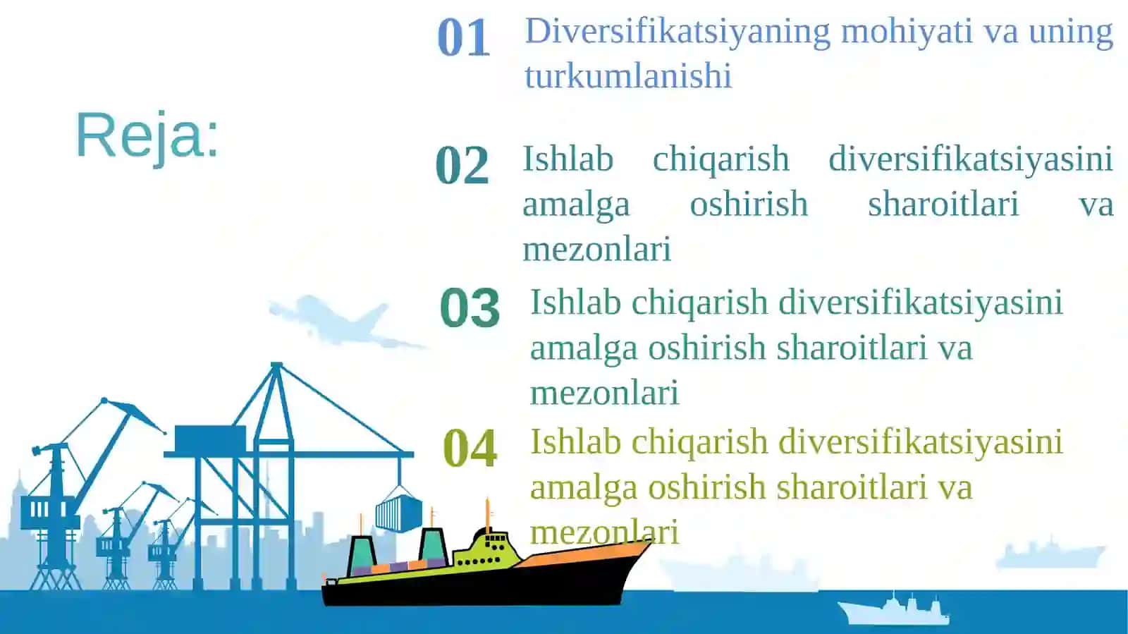 Diversifikatsiyaning mohiyati va uning turkumlanishi 2