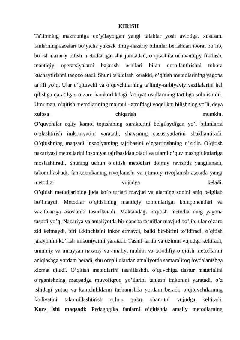 PEDAGOGIK METODLARNI O'QITISHDA TA'LIMNING KO'RGAZMALI METODLARIDAN FOYDALANISH YO'LLARI 2