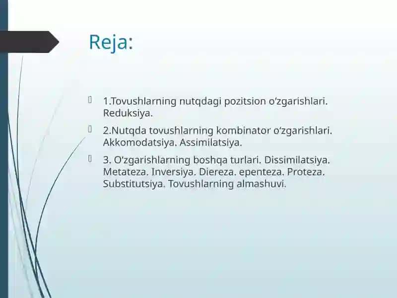 TOVUSHLARNING NUTQDAGI POZITSION VA KOMBINATOR O‘ZGARISHLARI 2