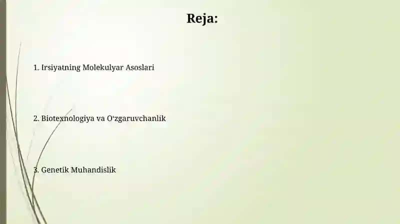 Irsiyatning Molekulyar Asoslari 2