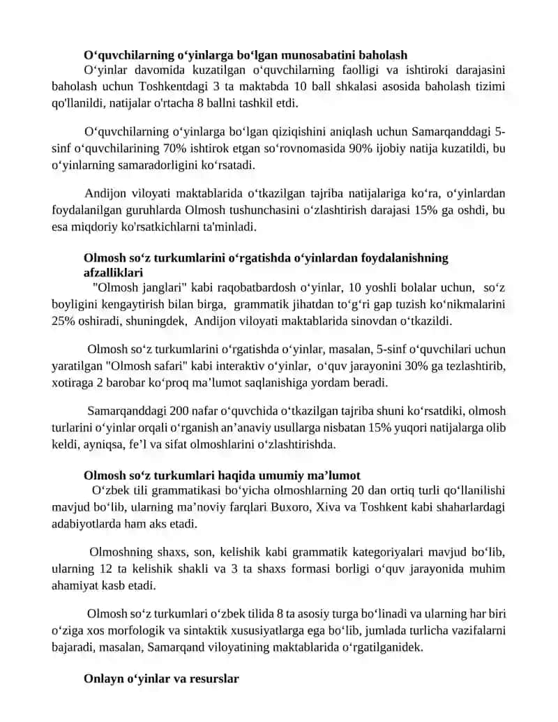 Olmosh soʻz turkumini oʻrganishda ta'limiy oʻyinlardan foydalanish 2