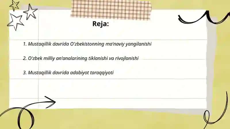Mustaqillik davrida O'zbekistonning ma'naviy yangilanishi 2