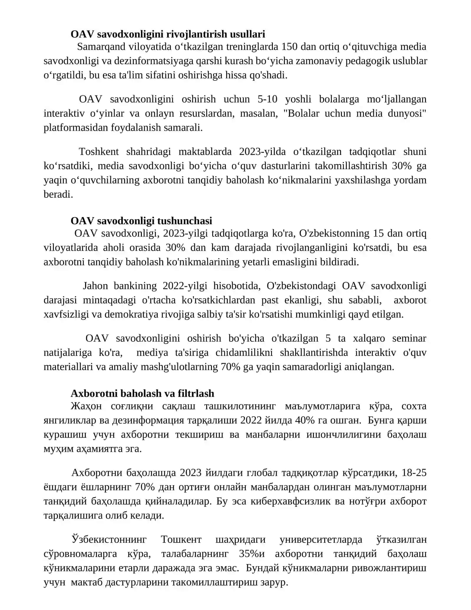 Media savodxonlik tushunchasi va uning ahamiyati 2