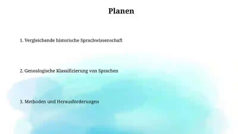 Vergleichend-historische Linguistik und genealogische Klassifikation von Sprachen 2