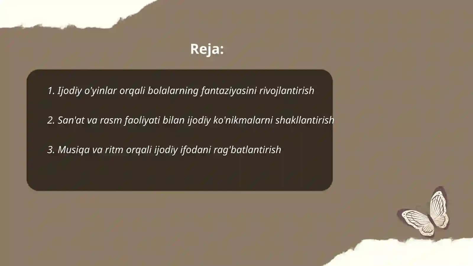 Ilk va Maktabgacha yoshgacha bo'lgan bolalarning ijodiy faoliyatini rivojlantirish 2