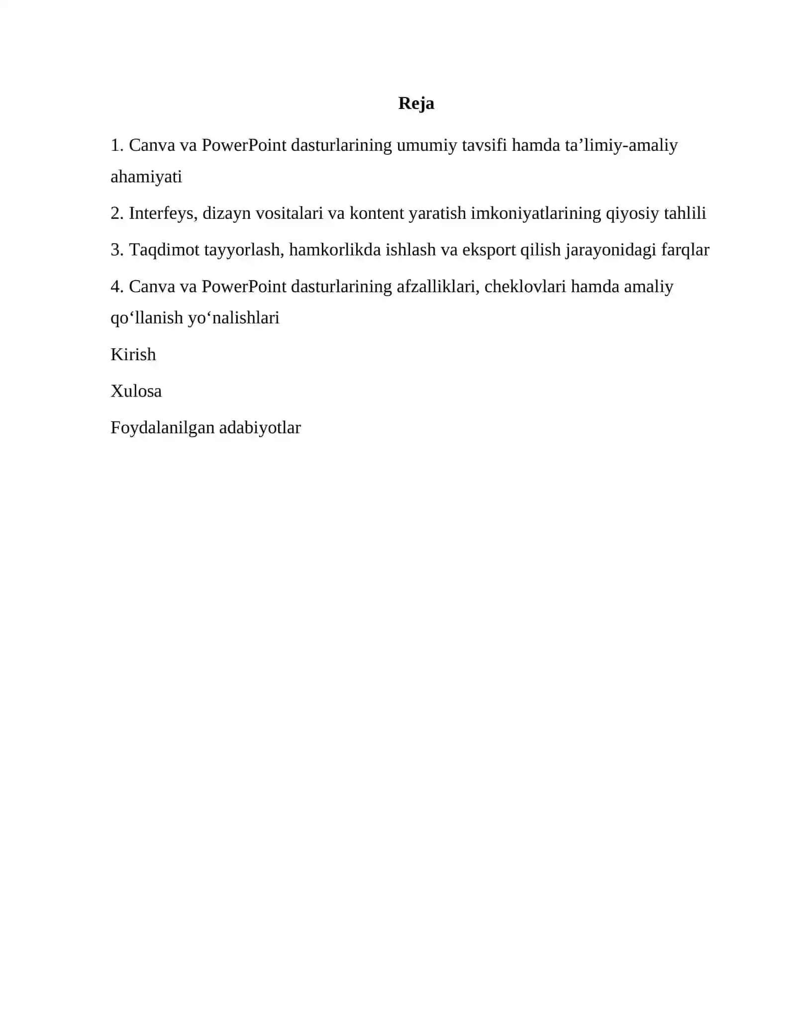 CANVA DASTURI VA POWERPOINT O‘RTASIDAGI FARQLAR 2
