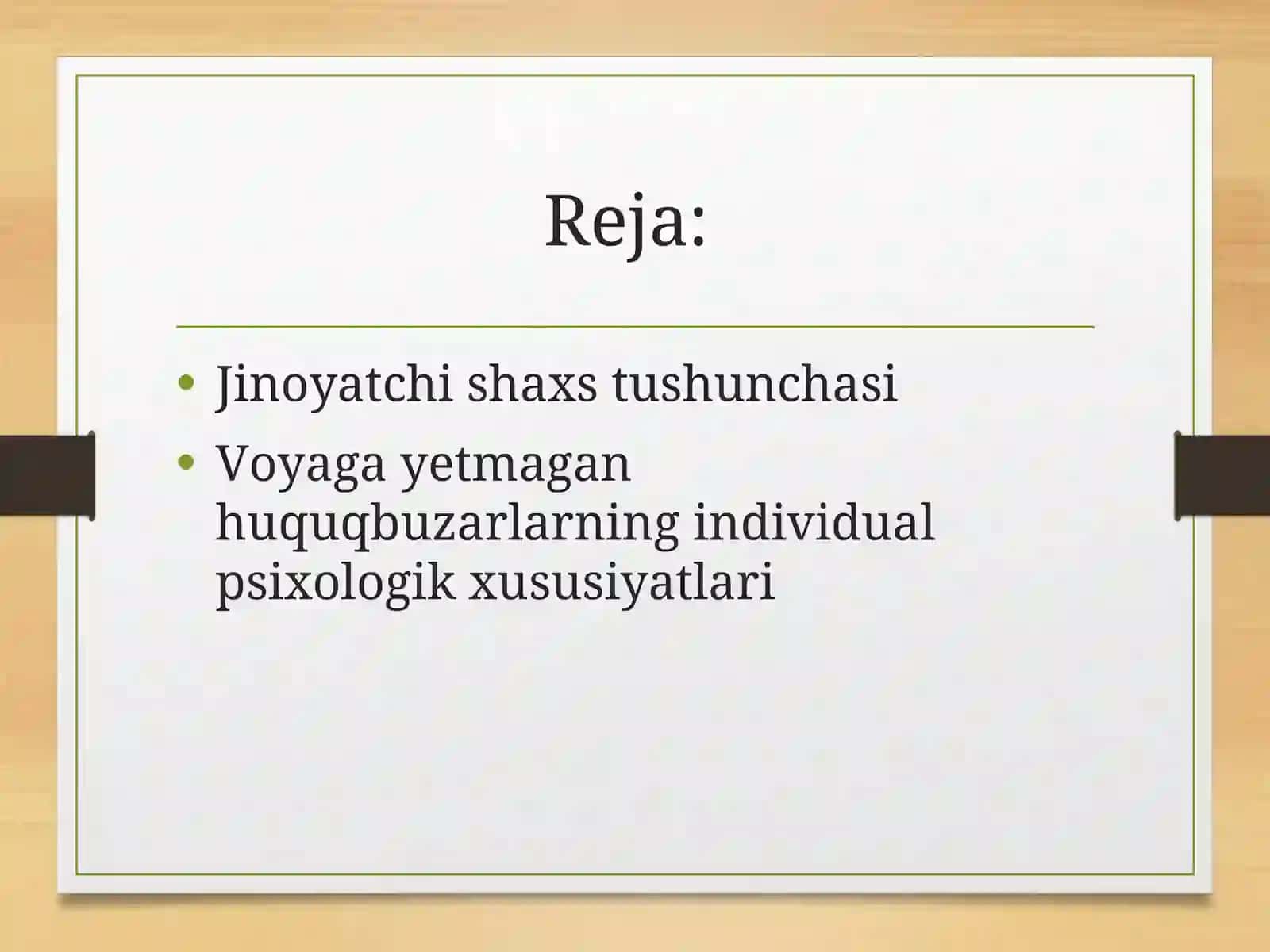 Jinоуаtchi shаxsning рsixоlоgik tаxlili vа xususiуаtlаrni о’rgаnish 2