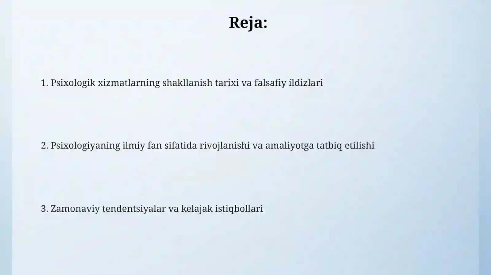 Psixologik xizmatni tashkil etish tarixi 2