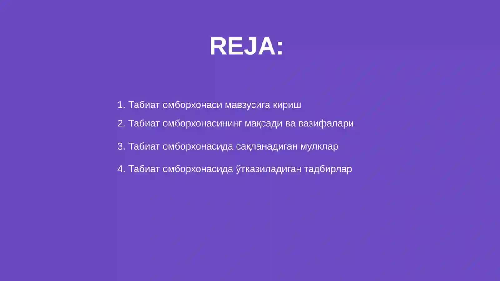 Табиат омборхонаси мавзуси 2