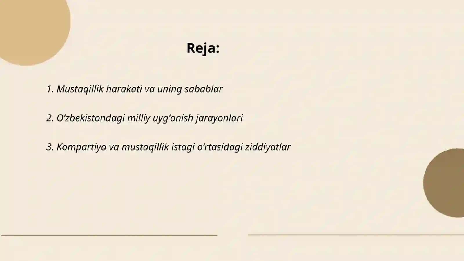 Mustaqillika erishish arafasida Oʻzbekistondagi ijtimoiy- siyosiy jarayonlar 2