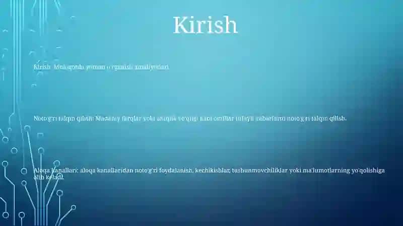 Bad Larning Ishlatilishidagi Nazorat 2