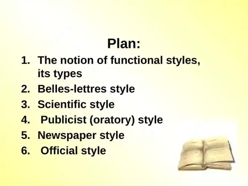 Functional styles. Belle-letters style. 2