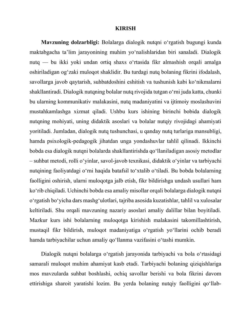 BOLALARGA DIALOGIK NUTQNI OʻQITSHNING ASOSIY METODI 2