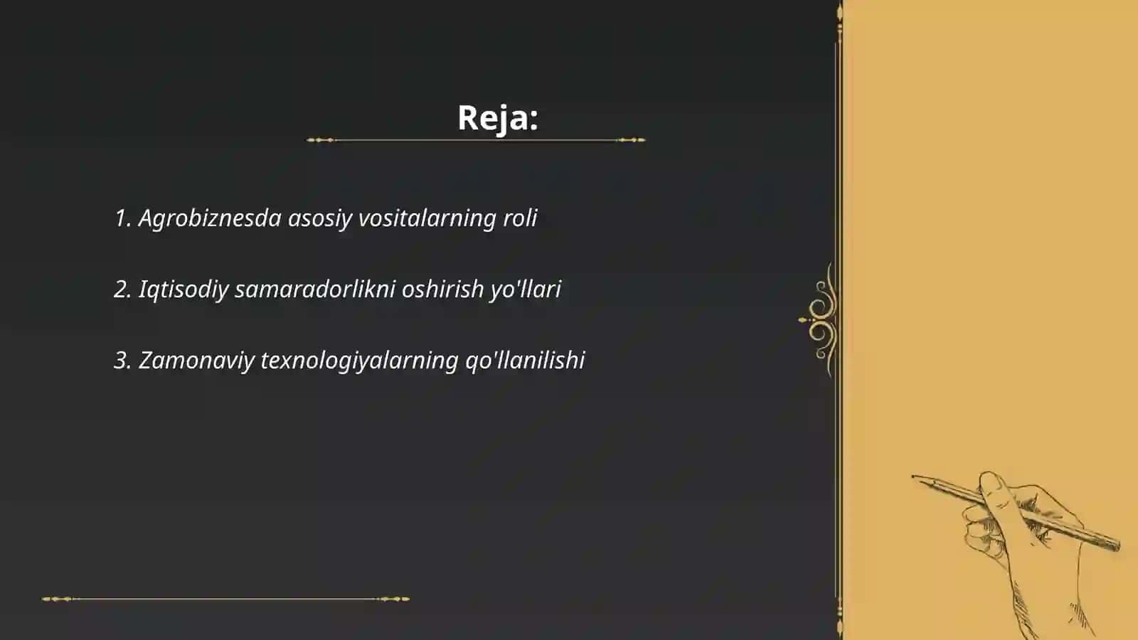 Agrobiznesdan Asosiy Vositalardan Foydalanishning Iqtisodiy Samaradorlik Koʻrsatkichlarini Oshirish 2