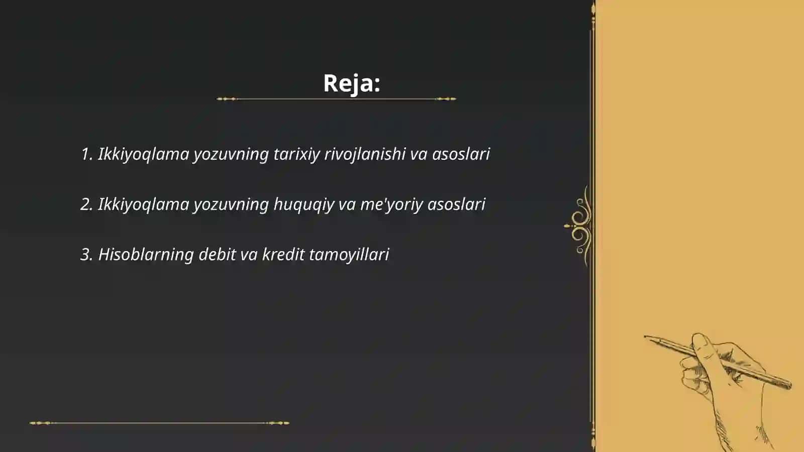 Ikkiyoqlama yozuvning asoslanishi 2