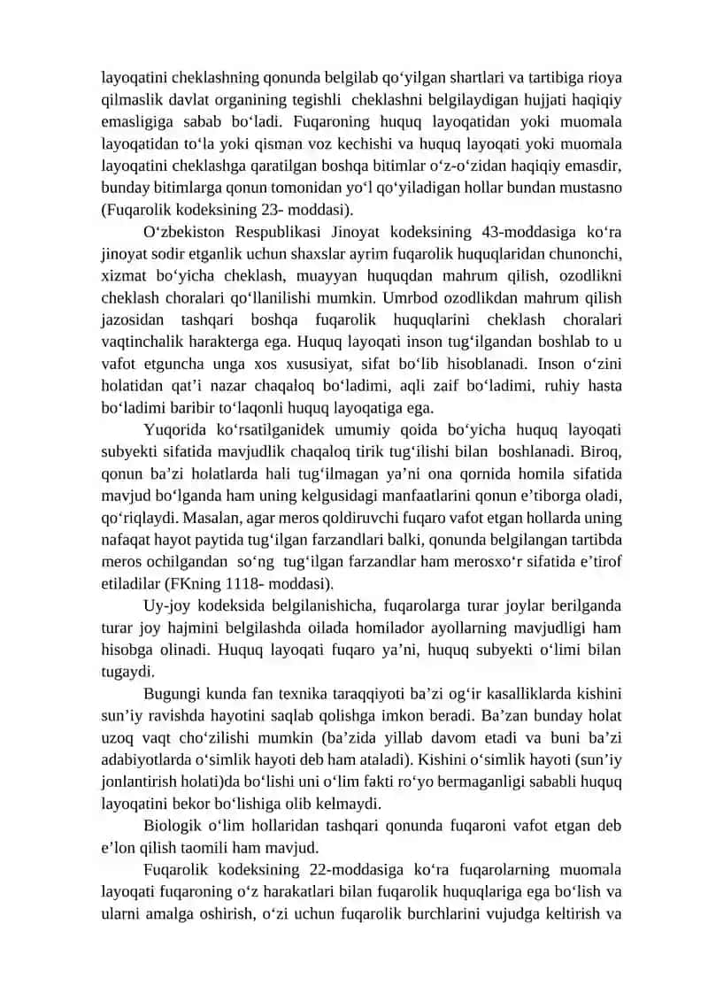 Fuqarolik Huquqi 2