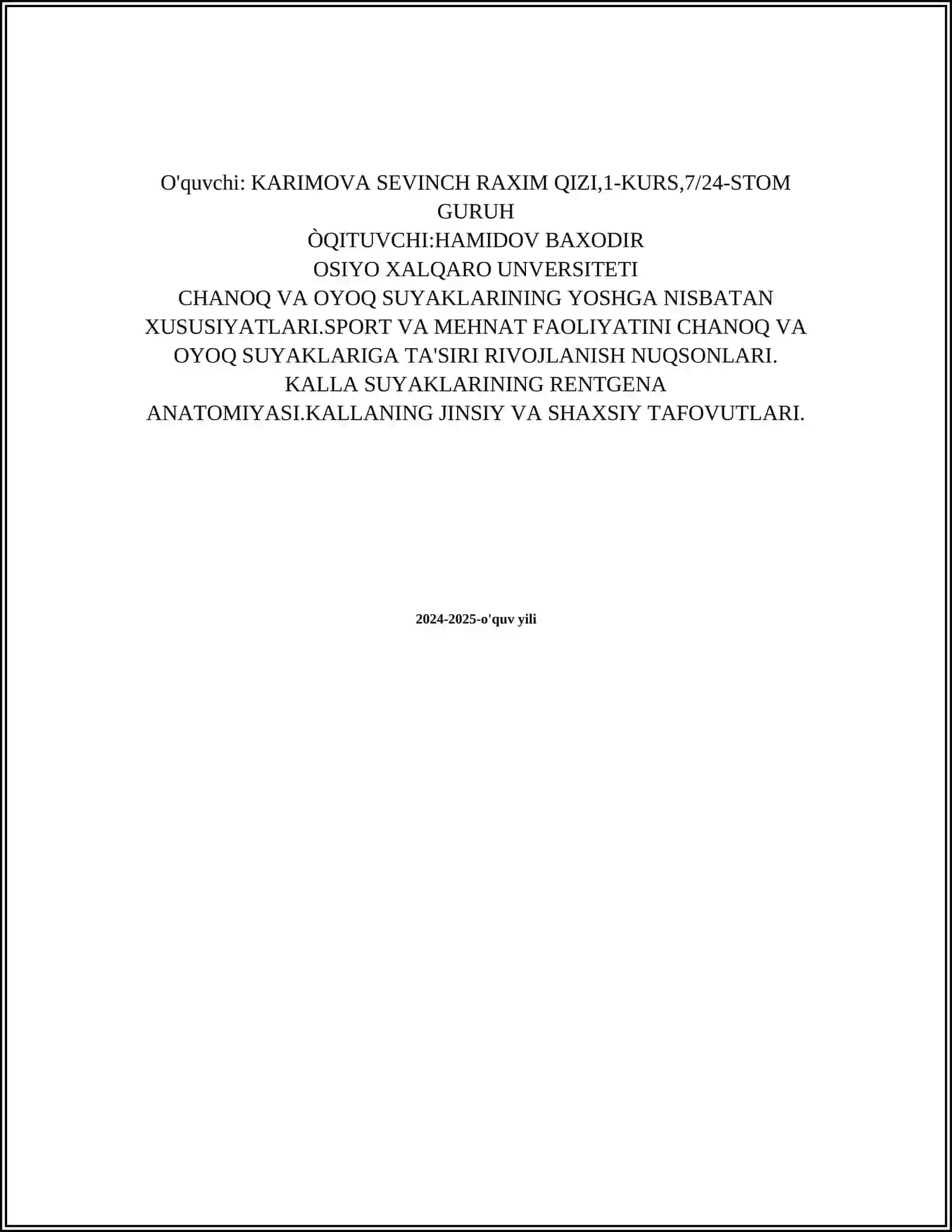 CHANOQ VA OYOQ SUYAKLARINING YOSHGA NISBATAN XUSUSIYATLARI 2