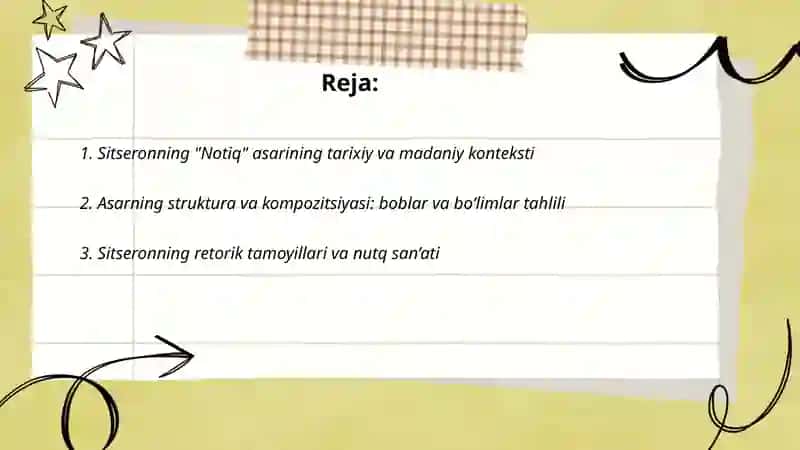 Sitseronning "Notiq" asarini oʻqib oʻrganish 2