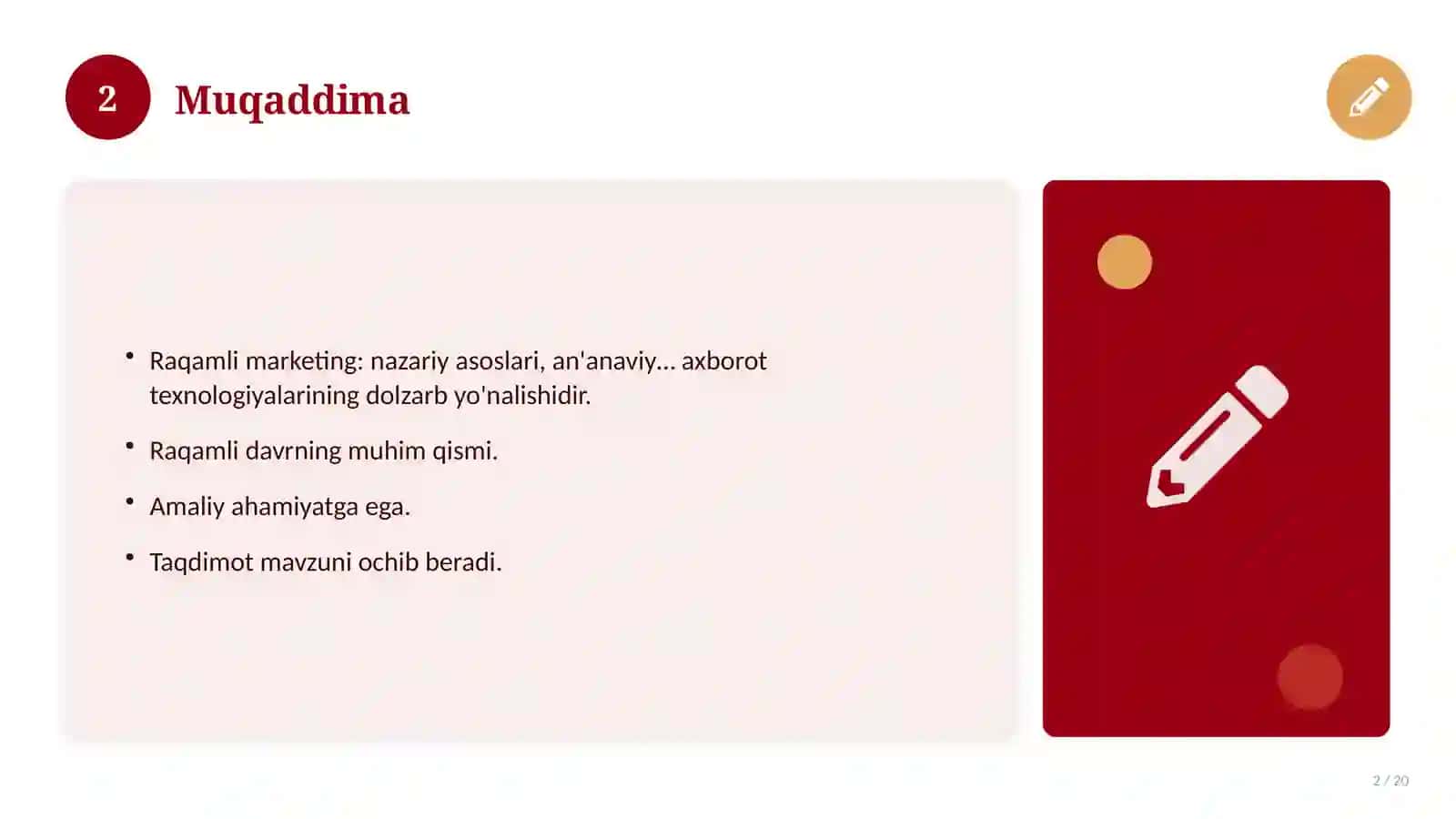 Raqamli marketing: nazariy asoslari, an'anaviy yondashuvda (Kurs ishi) 2