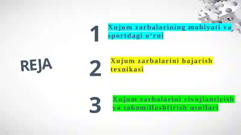 Xujum zarbalari texnikasi 2